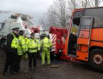 Salford Big Orange Bus Anti-Fracking Blockade 
